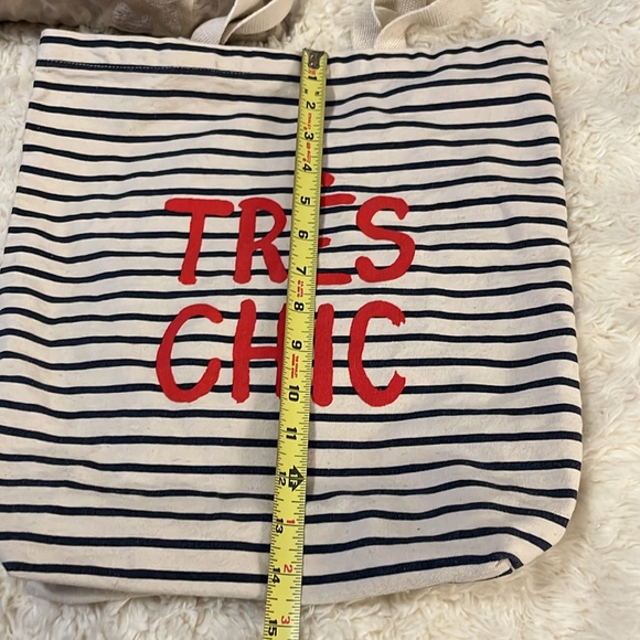 Tres Chic Canvas Two Handle Tote Bag - Picture 6 of 9